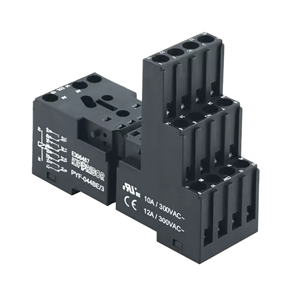 Монтажные колодки KIPPRIBOR PYF-044BE, PYF-144BE (для 4-контактных промежуточных реле серии RP)