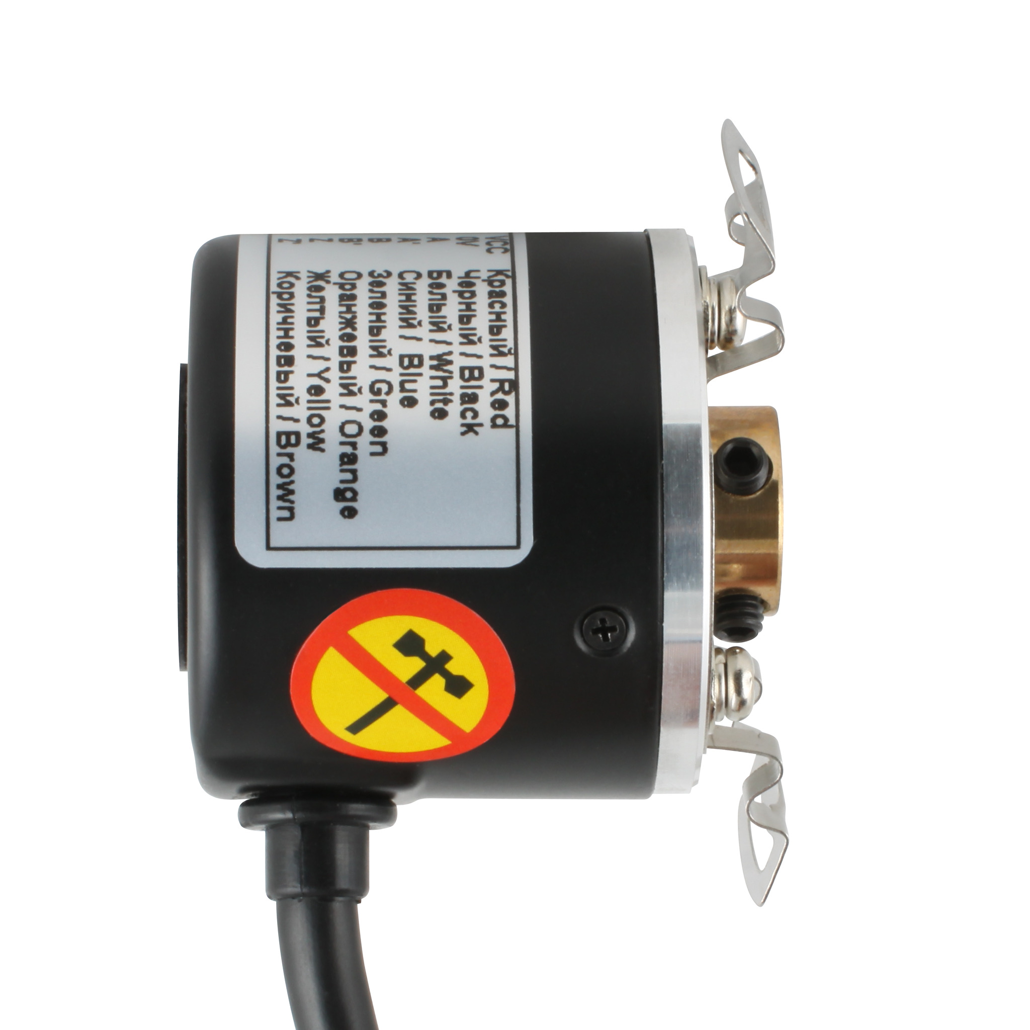 Инкрементальный энкодер D=40мм, полый вал 6мм, 2000 имп/об, 24VDC, выход HTL, IP54, -20…+80°C, радиальный кабель 2м