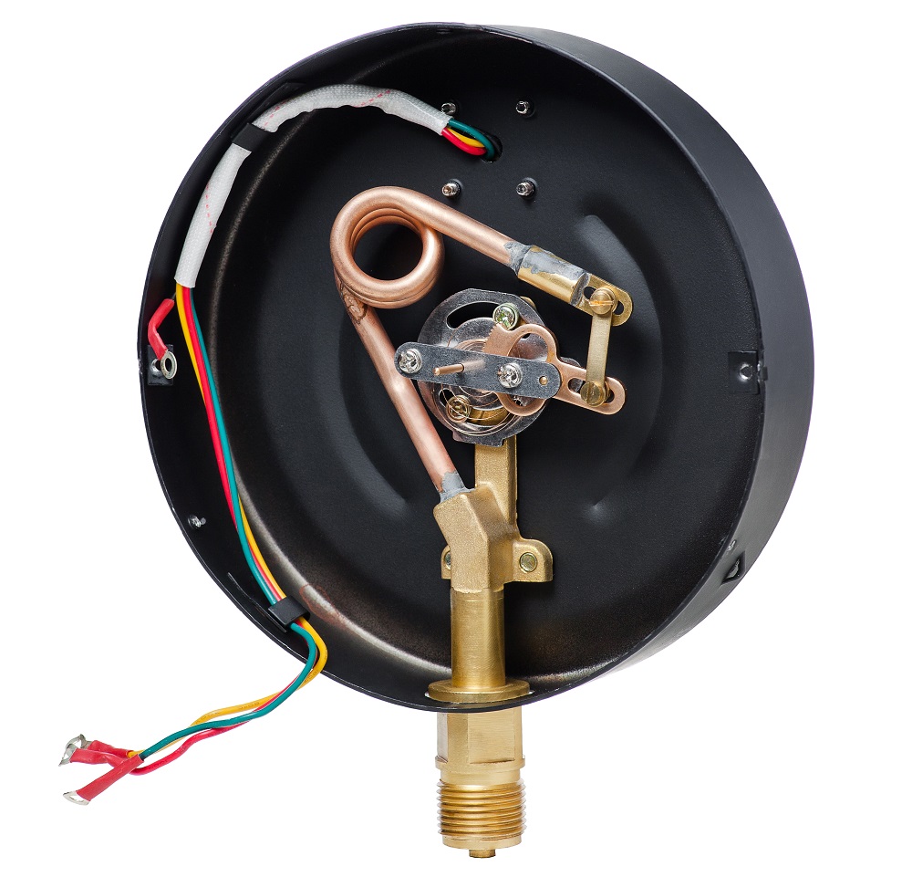 Вакуумметры, мановакуумметры, манометры электроконтактные пылевлагозащищенные ДВ2005ф, ДА2005ф, ДМ2005ф IP53 Тех.стекло (Диаметр: 160 мм)